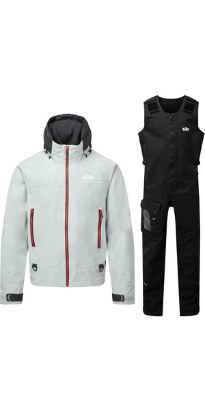 Gill Verso Chaqueta Y Pantalón De Regata Costera Traje De Vela V101JV101T - Light Grey